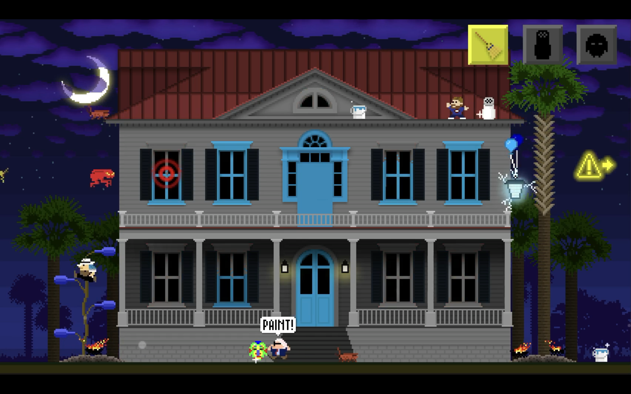 Bugs 'N Boo Hags gameplay screenshot from the Coffin Point area.